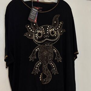 NWT beaded axolotl Ay Guey t shirt